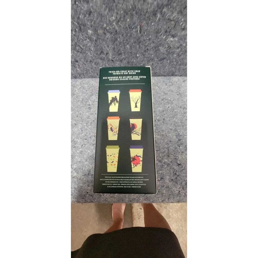 Starbucks 2022 Halloween Glow in the Dark Resuable Hot Cups NWT‎